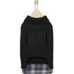 Show in main carousel: Frisco Plaid Cable Knit Dog & Cat Sweater, Black, Medium slide 4 of 8