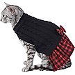 Show in main carousel: Frisco Plaid Cable Knit Dog & Cat Sweater Dress, Red Plaid, Small slide 1 of 9