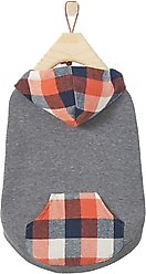 Frisco Plaid Dog & Cat Hoodie, Multi-Check Plaid, X-Small