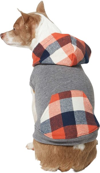 Show full view: Frisco Plaid Dog & Cat Hoodie, Multi-Check Plaid, X-Small slide 3 of 8