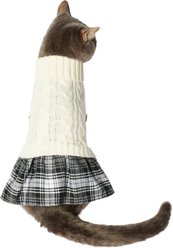 Frisco Plaid Dog & Cat Sweater Dress, Small