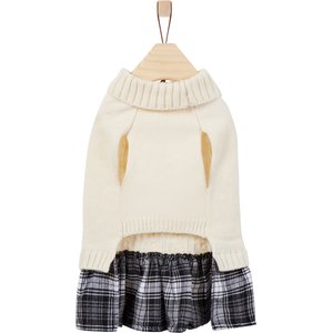 Frisco Plaid Dog & Cat Sweater Dress, Small