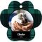 Show in main carousel: Frisco Christmas Plaid Paw Shape Metal Personalized Dog & Cat Holiday Ornament slide 3 of 6