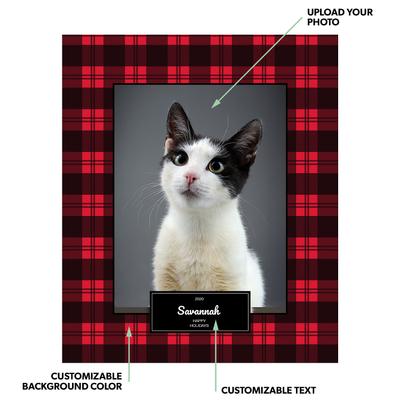 Show full view: Frisco Plaid Sherpa Fleece Personalized Blanket, 50" x 60" slide 2 of 6