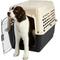 Show in main carousel: Frisco Plastic Dog & Cat Kennel, Almond & Black, Intermediate slide 1 of 9