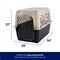 Show in main carousel: Frisco Plastic Dog & Cat Kennel, Almond & Black, Large slide 2 of 9