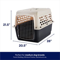 Frisco Plastic Dog & Cat Kennel, Almond & Black, Medium slide 2 of 7