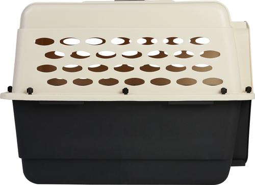 Show full view: Frisco Plastic Dog & Cat Kennel, Almond & Black, Medium slide 6 of 9