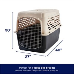 Frisco Plastic Dog & Cat Kennel, Almond & Black, X-Large slide 2 of 7
