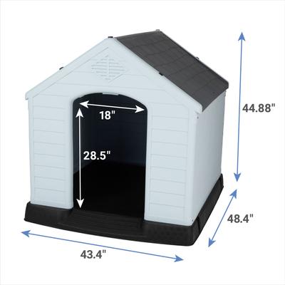 Show full view: Frisco Plastic Outdoor Dog House with Elevated Platform, X-Large slide 2 of 9