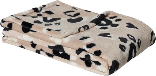 Show full view: Frisco Plush Cat & Dog Throw Blanket, Leopard Heart Paws, 60-in slide 3 of 7