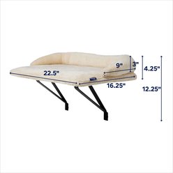 Frisco Plush Cat Window Perch with Removeable Bolster, Cream slide 2 of 6