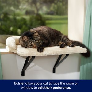 Frisco Plush Cat Window Perch with Removable Bolster