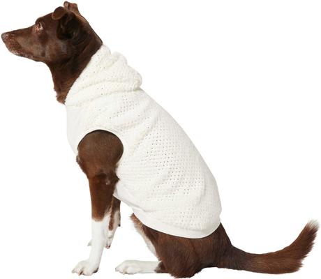 Show full view: Frisco Plush Fur Dog & Cat Hoodie, Gold Dotted, XX-Large slide 3 of 9