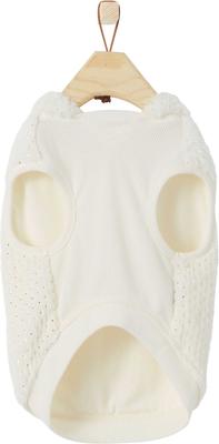 Show full view: Frisco Plush Fur Dog & Cat Hoodie, Gold Dotted, XX-Large slide 6 of 9