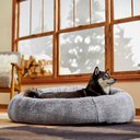 Frisco Plush High Low Bolster Cuddler Cat & Dog Bed, Gray, Large