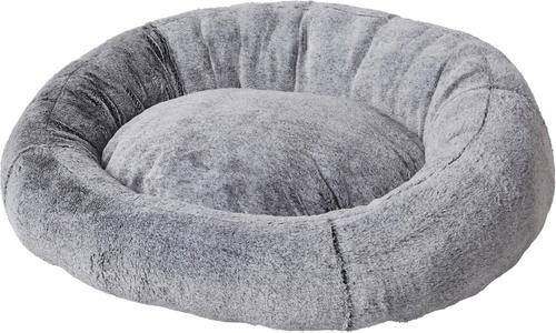 Show full view: Frisco Plush High Low Bolster Cuddler Cat & Dog Bed, Gray, Large slide 4 of 9