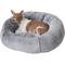 Show in main carousel: Frisco Plush High Low Bolster Cuddler Cat & Dog Bed, Gray, Medium slide 3 of 9