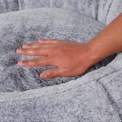 Show full view: Frisco Plush High Low Bolster Cuddler Cat & Dog Bed, Gray, Medium slide 6 of 9