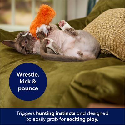 Show full view: Frisco Plush Kicker Cat Toy, Orange Fox slide 4 of 6