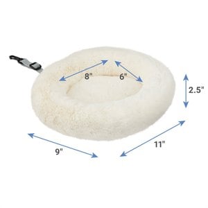 Frisco Plush Small Pet Snuggle Ball, Cream