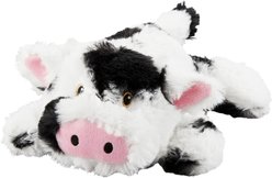 Frisco Plush Squeaking Cow Toy, Medium + Playology All Natural Dual Layer Ring Dog Toy, Medium, Chicken Scented slide 2 of 9