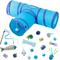 Show in main carousel: Frisco Plush, Teaser, Ball & Tri-Tunnel Variety Pack Cat Toy with Catnip, 20 count, Blue slide 1 of 6