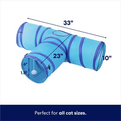 Show full view: Frisco Plush, Teaser, Ball & Tri-Tunnel Variety Pack Cat Toy with Catnip, 20 count, Blue slide 2 of 6