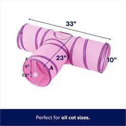 Frisco Plush, Teaser, Ball & Tri-Tunnel Variety Pack Cat Toy with Catnip, 20 count, Pink slide 2 of 5