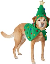 Frisco Polar Fleece Christmas Tree Dog & Cat Cape, Medium/Large