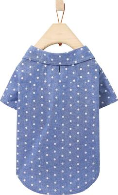 Show full view: Frisco Polka Dot Chambray Dog & Cat Button Up Shirt, X-Large slide 5 of 10