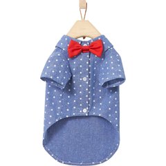 Frisco Polka Dot Chambray Dog & Cat Button Up Shirt, XXX-Large
