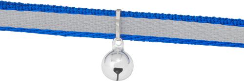 Show full view: Frisco Polyester Personalized Reflective Cat Collar with Bell, Blue, 8 to 12-in neck, 3/8-in wide slide 4 of 7