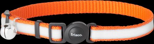 Show full view: Frisco Polyester Personalized Reflective Cat Collar with Bell, Orange, 8 to 12-in neck, 3/8-in wide slide 4 of 8
