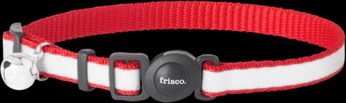 Show full view: Frisco Polyester Personalized Reflective Cat Collar with Bell, Red, 8 to 12-in neck, 3/8-in wide slide 3 of 7