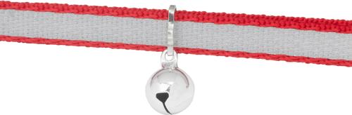 Show full view: Frisco Polyester Personalized Reflective Cat Collar with Bell, Red, 8 to 12-in neck, 3/8-in wide slide 4 of 7