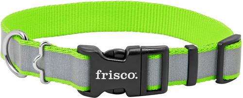 Show full view: Frisco Polyester Personalized Reflective Dog Collar, Lime, Medium - Neck: 14 - 20-in, Width: 3/4-in slide 4 of 7
