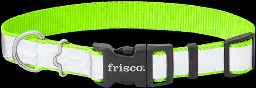 Show full view: Frisco Polyester Personalized Reflective Dog Collar, Lime, Medium - Neck: 14 - 20-in, Width: 3/4-in slide 5 of 7