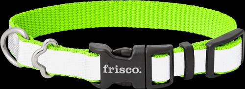 Show full view: Frisco Polyester Personalized Reflective Dog Collar, Lime, XS - Neck: 8 -12-in, Width: 5/8-in slide 5 of 7