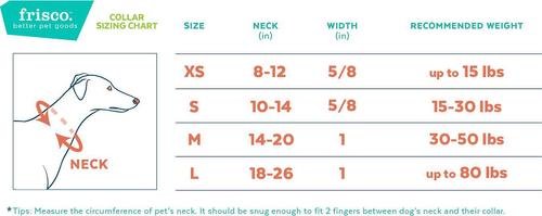 Show full view: Frisco Polyester Personalized Reflective Dog Collar, Orange, Medium - Neck: 14 - 20-in, Width: 3/4-in slide 2 of 7