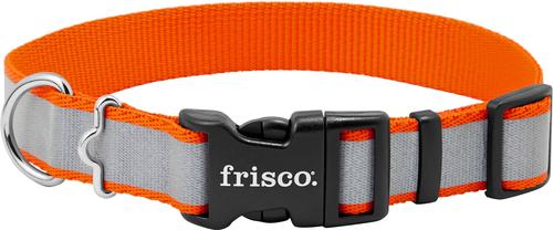 Show full view: Frisco Polyester Personalized Reflective Dog Collar, Orange, Medium - Neck: 14 - 20-in, Width: 3/4-in slide 4 of 7