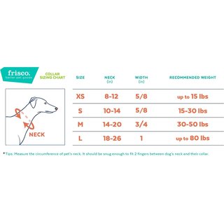 Frisco Polyester Personalized Reflective Dog Collar, Orange, S - Neck: 10-14-in, Width: 5/8-in slide 2 of 6