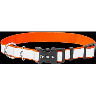 Frisco Polyester Personalized Reflective Dog Collar, Orange, S - Neck: 10-14-in, Width: 5/8-in slide 5 of 6
