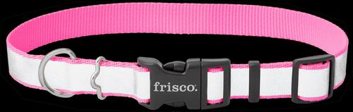 Show full view: Frisco Polyester Personalized Reflective Dog Collar, Pink, Large - Neck: 18 - 26-in, Width: 1-in slide 5 of 7