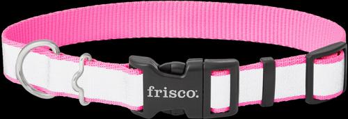 Show full view: Frisco Polyester Personalized Reflective Dog Collar, Pink, Medium - Neck: 14 - 20-in, Width: 1-in slide 5 of 7