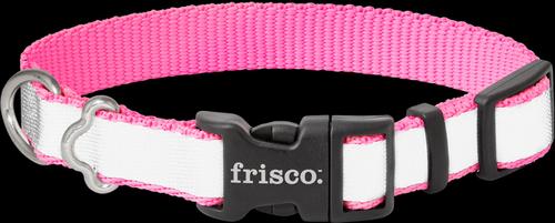 Show full view: Frisco Polyester Personalized Reflective Dog Collar, Pink, XS - Neck: 8 -12-in, Width: 5/8-in slide 5 of 7