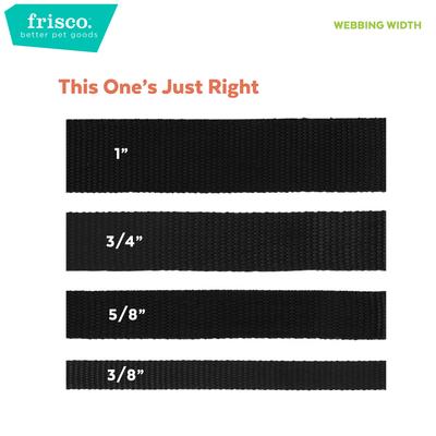 Show full view: Frisco Polyester Personalized Reflective Dog Collar, Red, Medium - Neck: 14 - 20-in, Width: 3/4-in slide 3 of 7