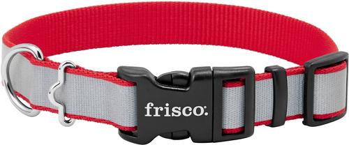 Show full view: Frisco Polyester Personalized Reflective Dog Collar, Red, Medium - Neck: 14 - 20-in, Width: 3/4-in slide 4 of 7