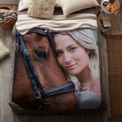 Show full view: Frisco Portrait Sherpa Fleece Personalized Blanket, 50" x 60" slide 4 of 6