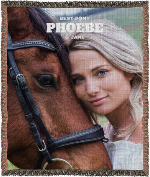 Frisco Portrait Woven Throw Personalized Blanket